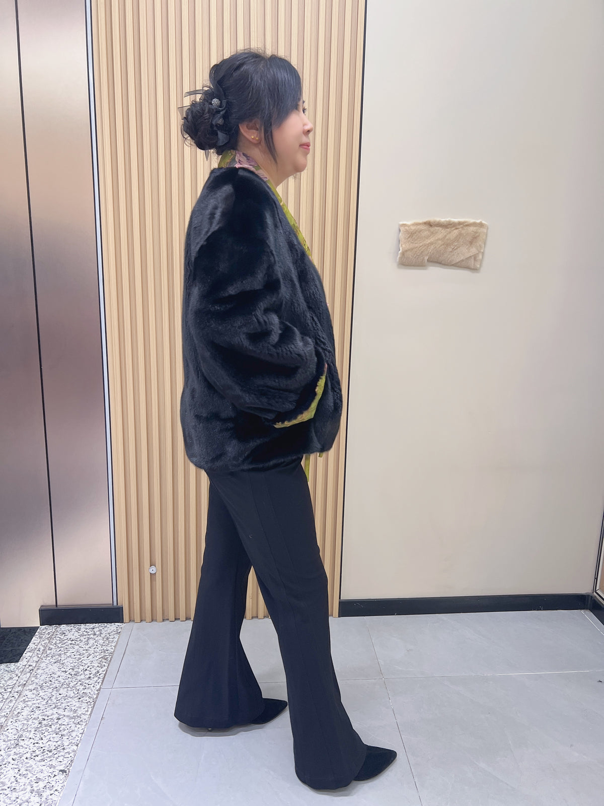 No. 203 Reversible Black Mink Coat (Chinese-style design)