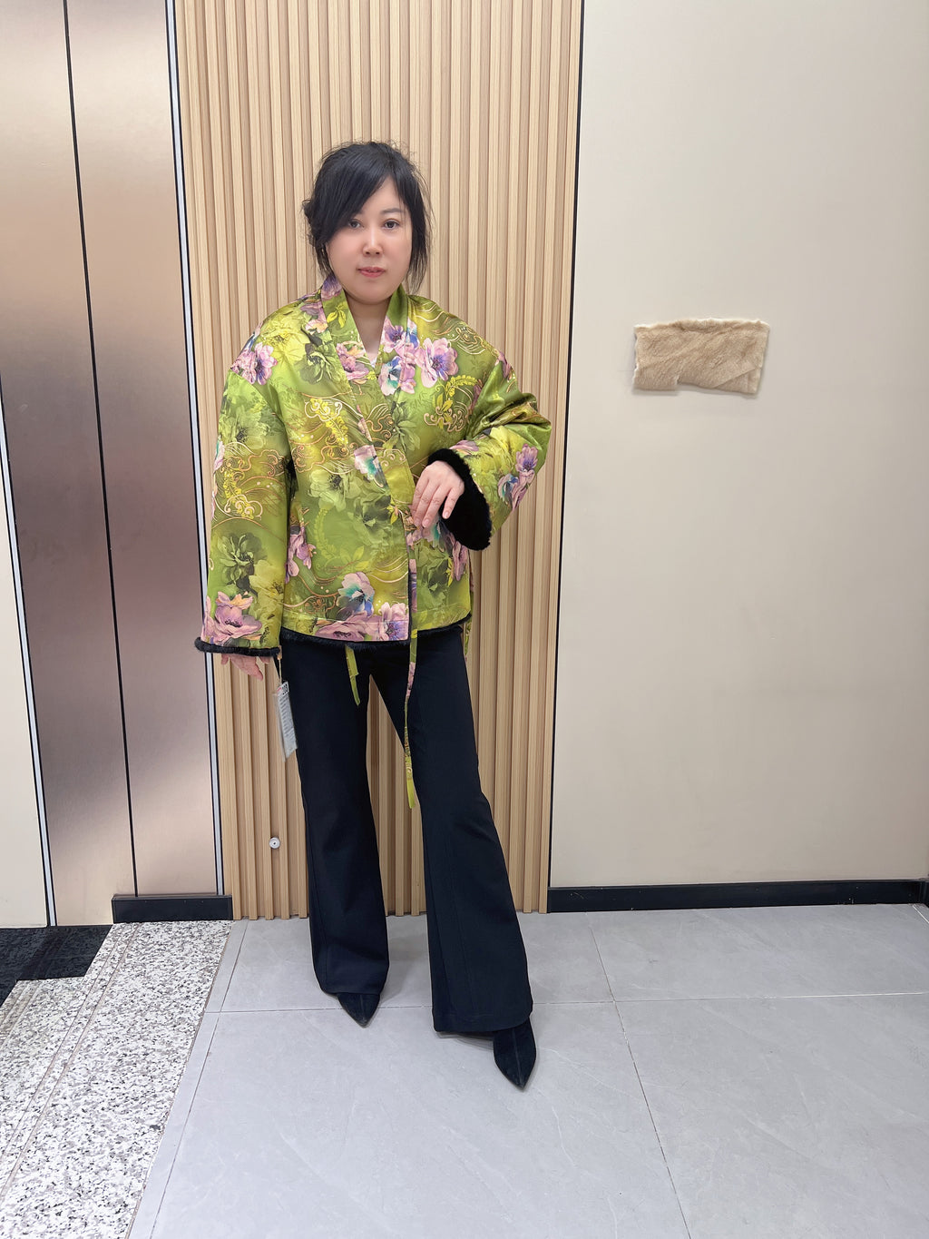 No. 203 Reversible Black Mink Coat (Chinese-style design)