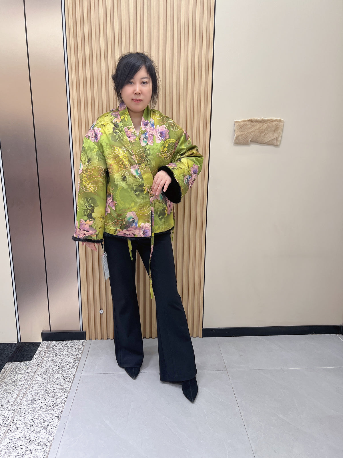 No. 203 Reversible Black Mink Coat (Chinese-style design)