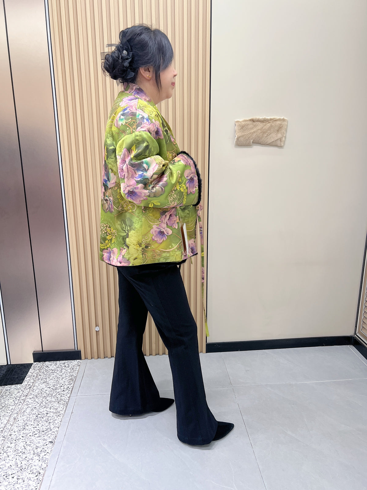 No. 203 Reversible Black Mink Coat (Chinese-style design)