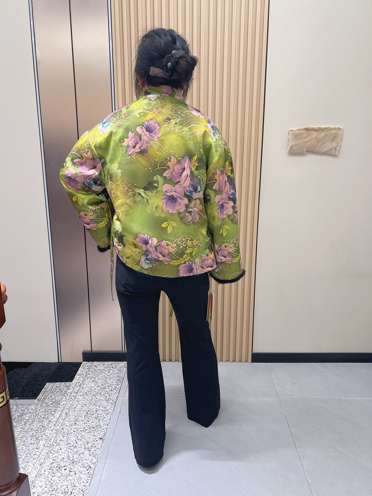 No. 203 Reversible Black Mink Coat (Chinese-style design)