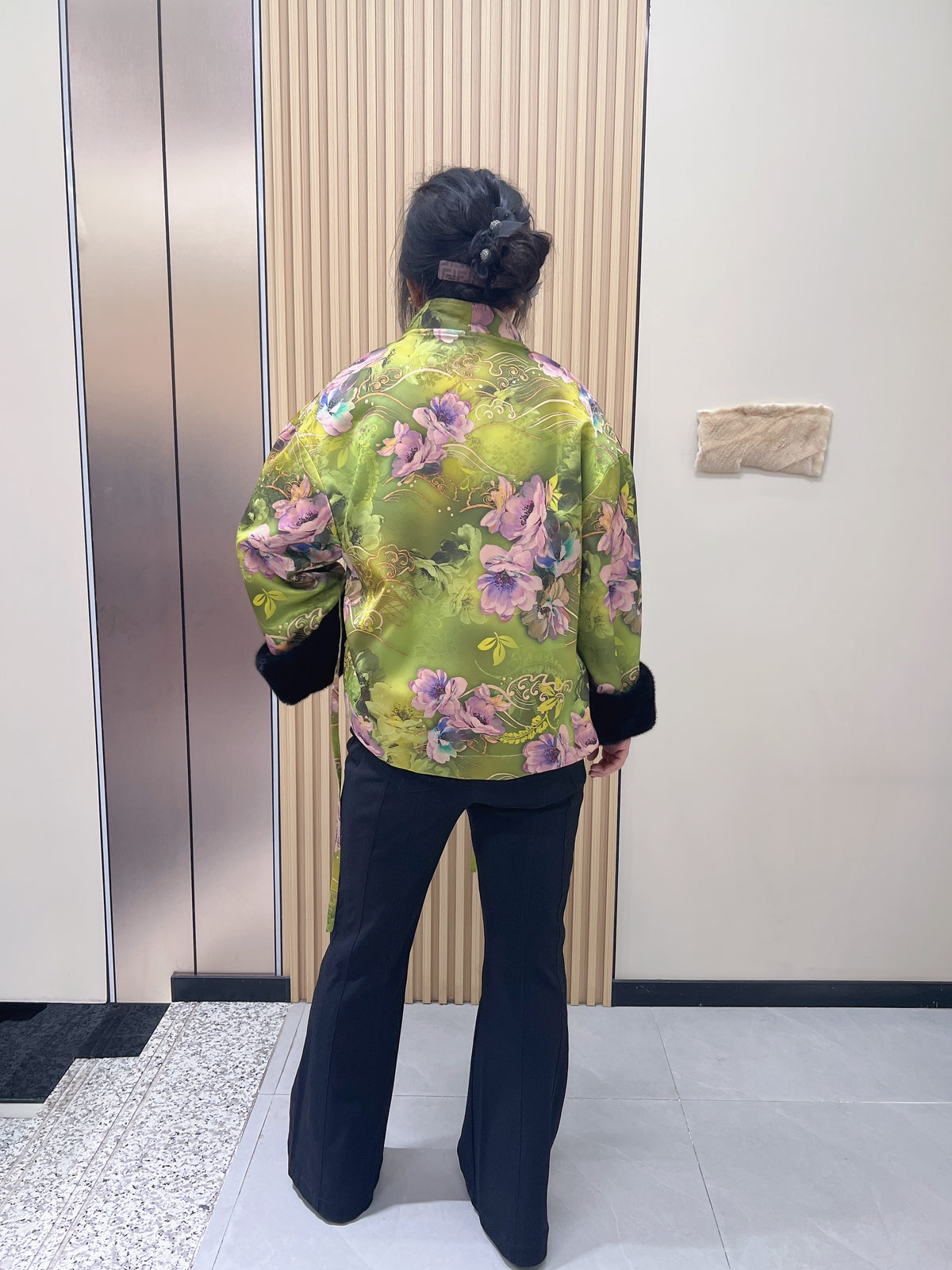 No. 203 Reversible Black Mink Coat (Chinese-style design)