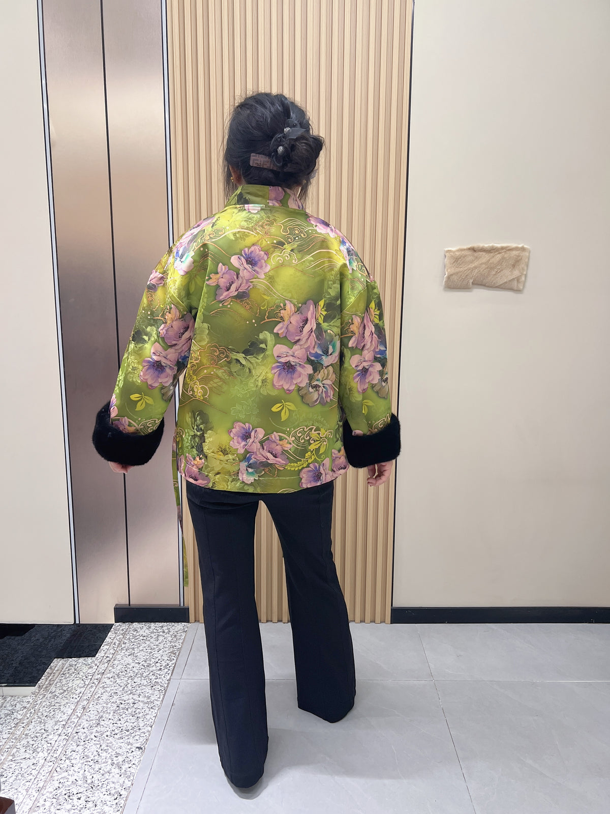 No. 203 Reversible Black Mink Coat (Chinese-style design)