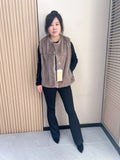 No. 367 Light Brown Collarless Mink Fur Vest