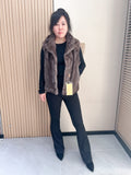 No. 365 Grey Mink Fur Vest (Suit Collar)