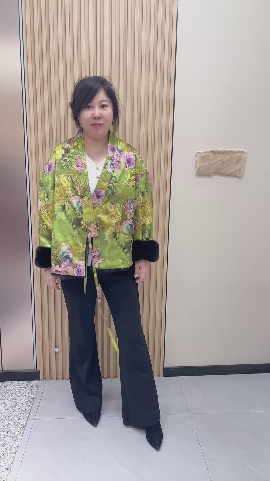 No. 203 Reversible Black Mink Coat (Chinese-style design)